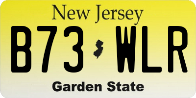 NJ license plate B73WLR