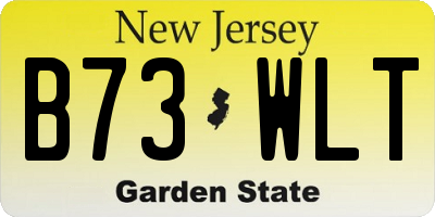 NJ license plate B73WLT