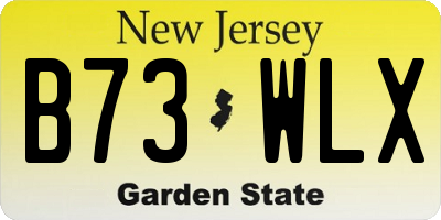 NJ license plate B73WLX