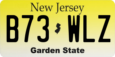 NJ license plate B73WLZ