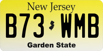 NJ license plate B73WMB