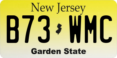 NJ license plate B73WMC