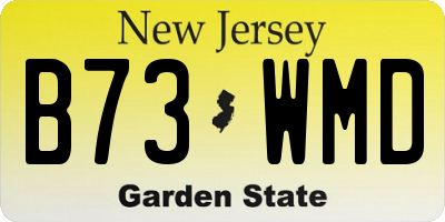 NJ license plate B73WMD