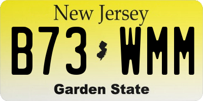 NJ license plate B73WMM