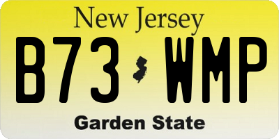 NJ license plate B73WMP