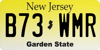 NJ license plate B73WMR