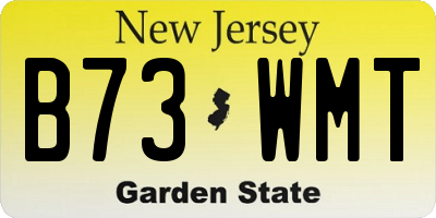 NJ license plate B73WMT