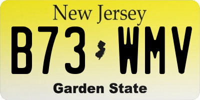 NJ license plate B73WMV