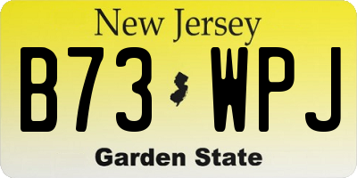 NJ license plate B73WPJ