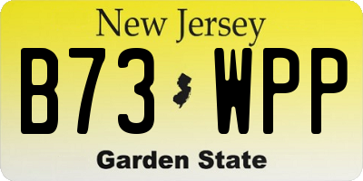 NJ license plate B73WPP