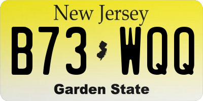 NJ license plate B73WQQ
