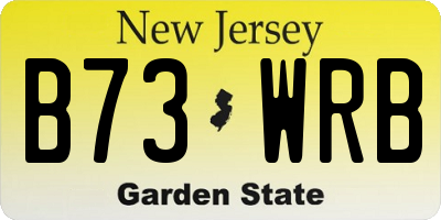 NJ license plate B73WRB