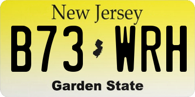 NJ license plate B73WRH