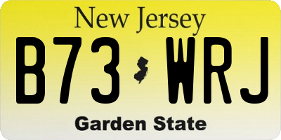 NJ license plate B73WRJ
