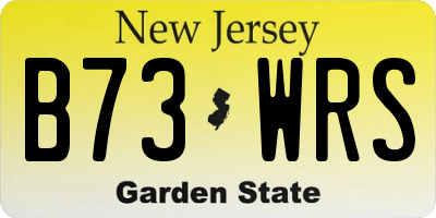 NJ license plate B73WRS