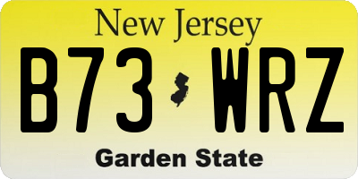 NJ license plate B73WRZ