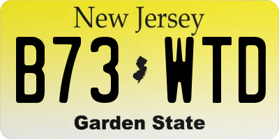 NJ license plate B73WTD