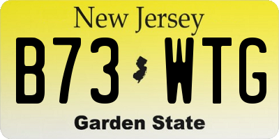 NJ license plate B73WTG