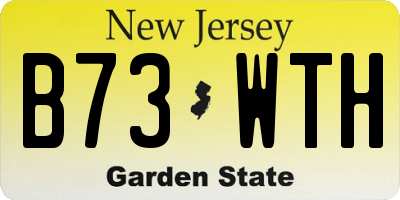 NJ license plate B73WTH