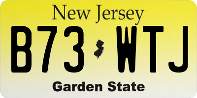 NJ license plate B73WTJ