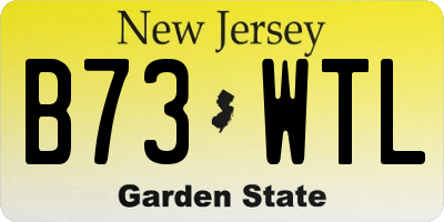 NJ license plate B73WTL