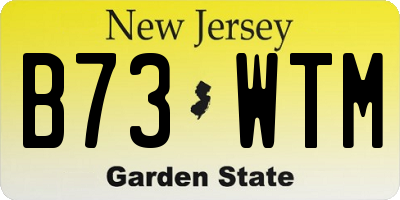 NJ license plate B73WTM