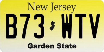 NJ license plate B73WTV