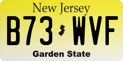 NJ license plate B73WVF