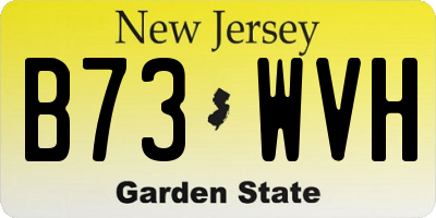 NJ license plate B73WVH