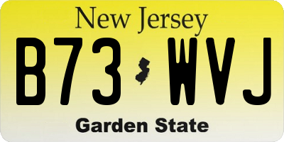NJ license plate B73WVJ