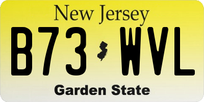 NJ license plate B73WVL