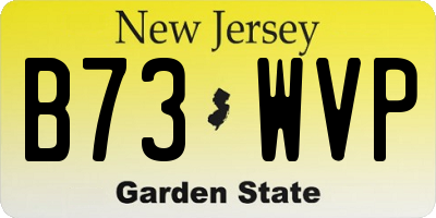 NJ license plate B73WVP