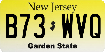 NJ license plate B73WVQ