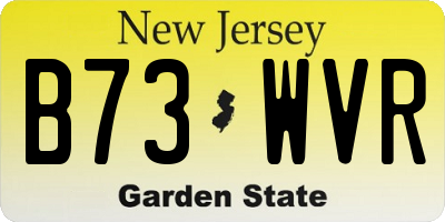 NJ license plate B73WVR
