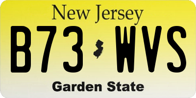 NJ license plate B73WVS