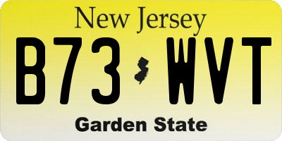 NJ license plate B73WVT
