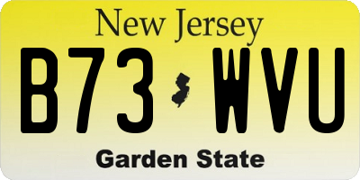 NJ license plate B73WVU