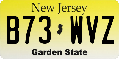 NJ license plate B73WVZ