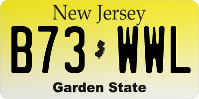 NJ license plate B73WWL