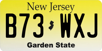 NJ license plate B73WXJ