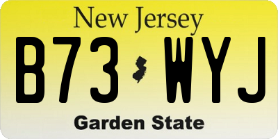 NJ license plate B73WYJ