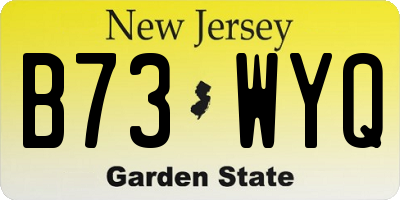 NJ license plate B73WYQ