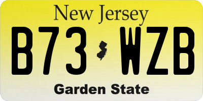 NJ license plate B73WZB
