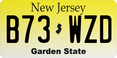 NJ license plate B73WZD