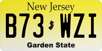 NJ license plate B73WZI
