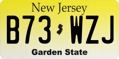 NJ license plate B73WZJ
