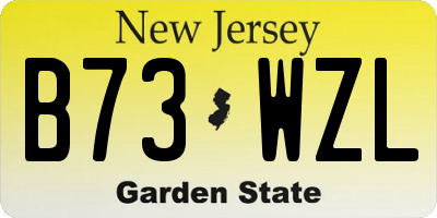 NJ license plate B73WZL