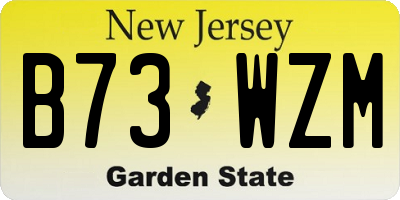 NJ license plate B73WZM