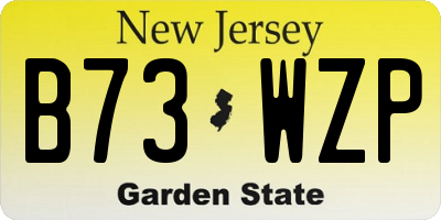 NJ license plate B73WZP