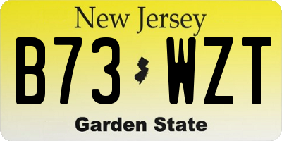 NJ license plate B73WZT